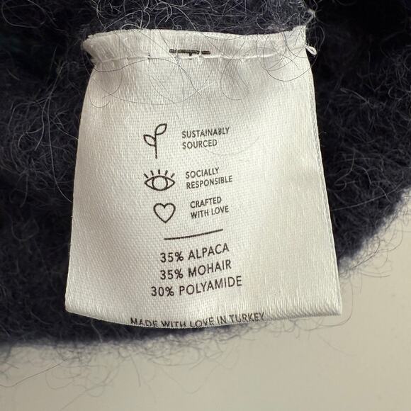 Cordova Arosa Alpaca Mohair Blend Colorblock Stripe Pullover Crewneck Sweater S - Picture 7 of 10